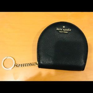 NWOT black Kate spade Keychain wallet REAL!